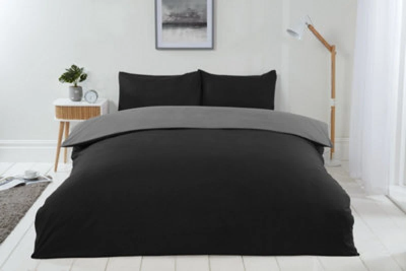 Image of New Edge Blinds Brights Reversible Duvet in Black Size: Single Black Unisex Single