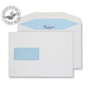 Image of Blake Premium Postfast C5 90gm2 Gummed Window Mailer Envelopes White