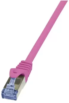 image of LogiLink Cat6a S/FTP, 2m networking cable Pink S/FTP (S-STP)