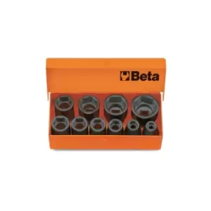 image of Beta Tools 710/C10 10pc 3/8" Square Impact Socket Set in Case 7-22mm 007100910