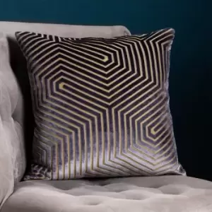 Image of Evoke Velvet Cushion Charcoal