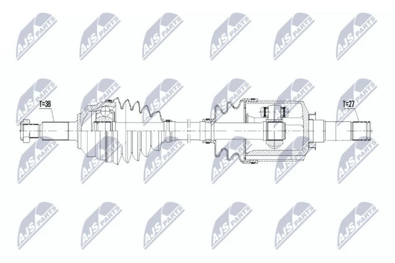 Image of NTY NPW-FR-199 Drive shaft Automatic Transmission, Front Axle Left Drive Shaft (13)