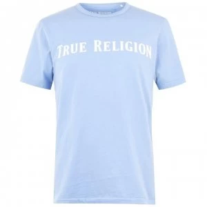 Image of True Religion Script T Shirt - Sky Blue SMU