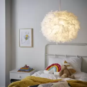 Image of Glow Mahina White Feather Lamp Shade (D)50Cm