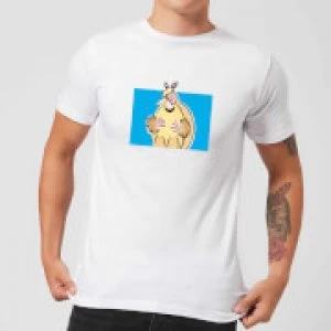 Image of Friends Happy Holidays Mens Christmas T-Shirt - White - 3XL