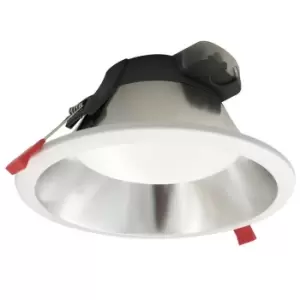 image of Sol LED Recessed Downlight 30W IP44 UGR19 4000K 2850lm White Inox