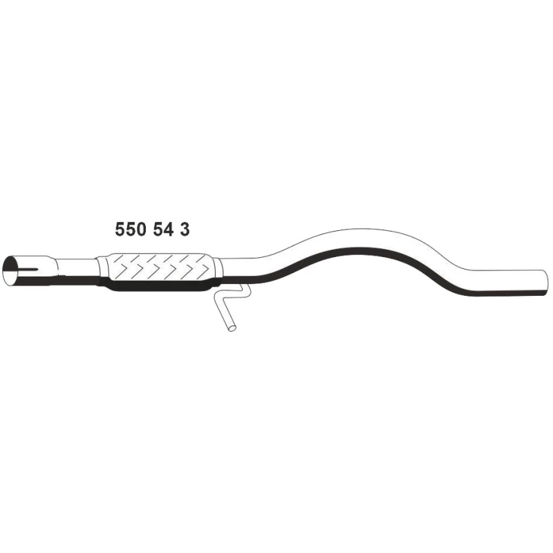 Image of ERNST 550543 Exhaust Pipe Centre, Length: 970mm Exhaust Pipe (17)