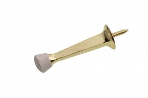 Image of Wickes Solid Door Stop - Brass