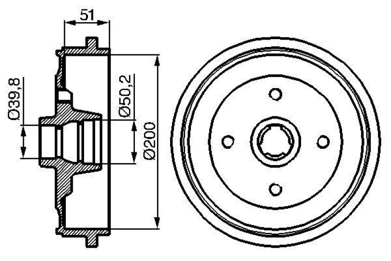 Image of Brake drum Bosch 0 986 477 053