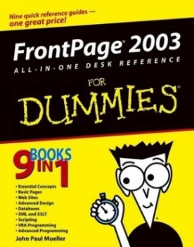 Image of Frontpage 2003 All-in-One Desk Reference for Dummies by John Paul Mueller Paperback