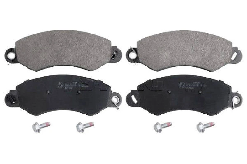 Image of SWAG 33 10 5307 Brake pad set Front Axle, with acoustic wear warning Brake Pad Set,disc brake (402)
