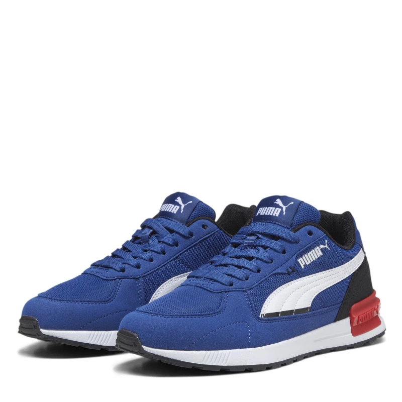 Image of Puma Kids Graviton Low-Top Trainers Blue/Wht/Blk male 3 (35.5)