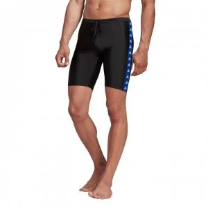 image of adidas adidas Mens Fitness Taper Swim Jammer - Black/Blue