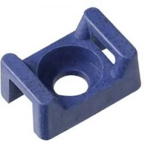 image of Cable mount Screw fixing detectable Dark blue Pan