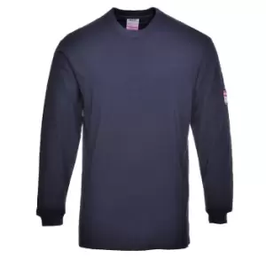 Image of Modaflame Mens Flame Resistant Antistatic T-Shirt Navy S