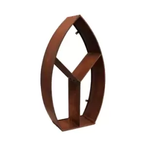 Image of Ivyline Leaf Arch Sculptural Log Storage Natural Rust