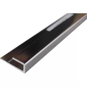 image of Mermaid Acrylic Polished Silver Shower Wall Panel Trims End Cap 2440mm