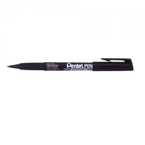 Pentel Black Permanent Marker Fine 0.8mm Line Pack of 12