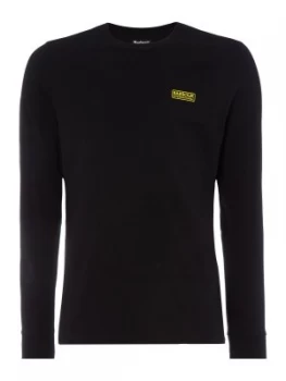 Image of Mens Barbour Long Sleeve International Logo Tee Black