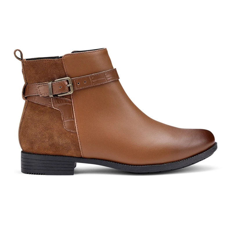 Image of Hotter Womens 'Haydock' Ankle Boots in Tan Size: 3 Tan Female 3