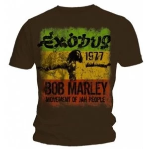 Image of Bob Marley Bob Marley Movement Dark Brown T Shirt X Large