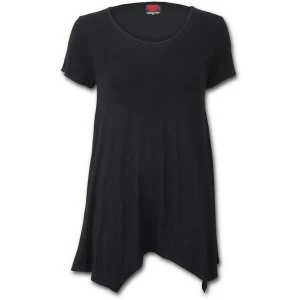 Image of Urban Fashion Smock - Tunic Casual Womens XX-Large Short Sleeve Top - Black
