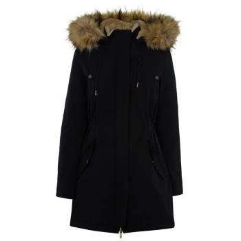 Image of Kangol Classic Parka Jacket Ladies - Black