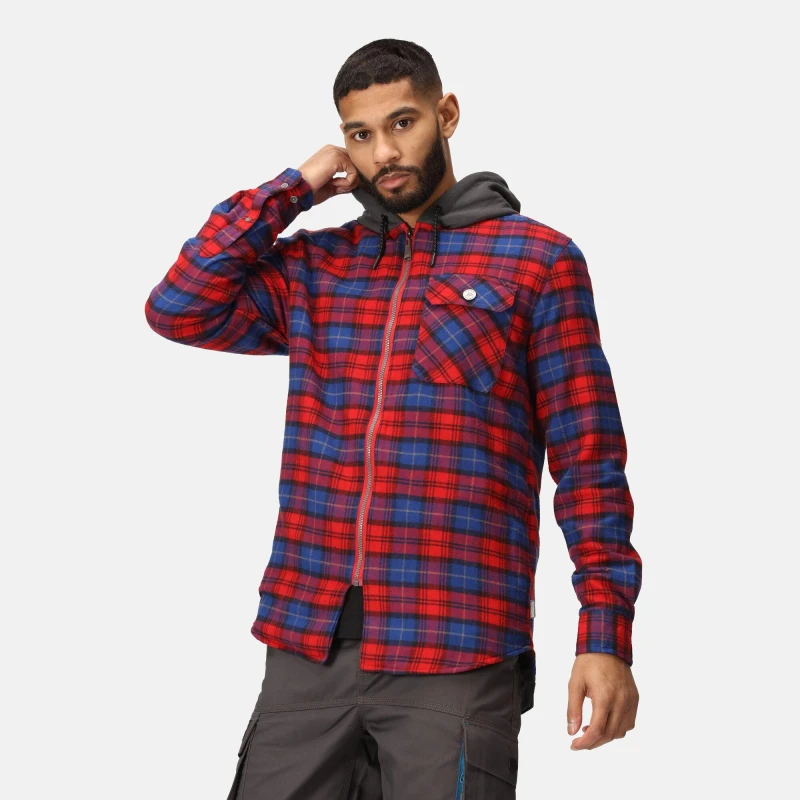 Image of Regatta Siege Workwear Shirt Jacket - Red Red M