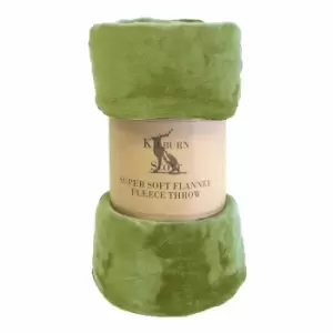 Image of Crossland Grove Rolled Flannel Fleece Lime 1400x1800mm