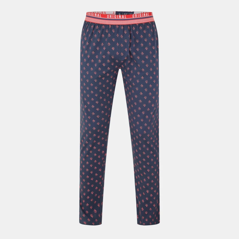 Image of Original Penguin Original Penguin Men Lounge Jersey Navy Pyjamas Bottoms Size: Medium Navy M Male 5056395821213