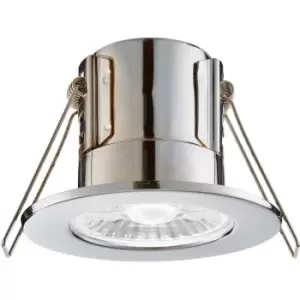Image of Tool-less Recessed Bathroom IP65 Downlight - 4W Cool White LED - Chrome Plate