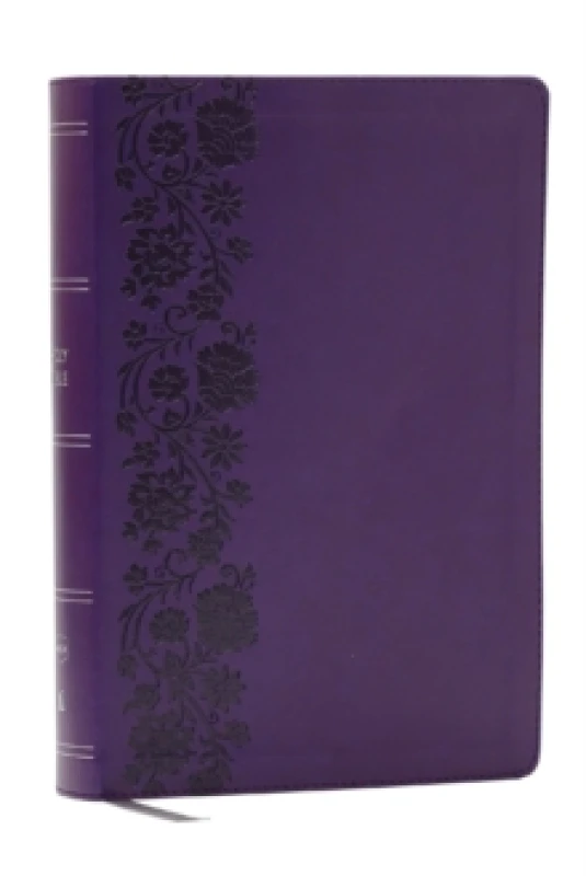Image of NKJV Giant Print End-of-Verse Reference Bible, Purple Leathersoft, Red Letter, Comfort Print : Holy Bible Leather / fine binding