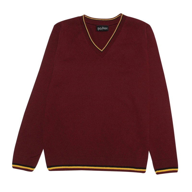 Image of Harry Potter Gryffindor Knitted Jumper Maroon unisex