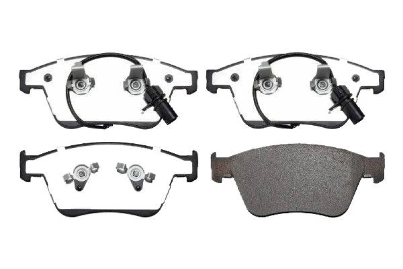 Image of SWAG 33 10 7534 Brake pad set Front Axle, incl. wear warning contact, with piston clip Brake Pad Set,disc brake (402)