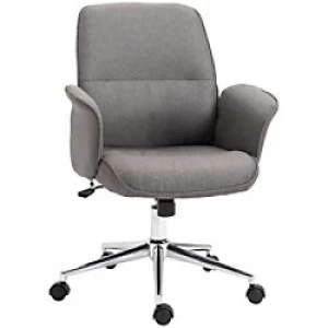 Image of Vinsetto Office Chair Light Grey Foam, Electroplated, PU, Fabric 921-185V70GY