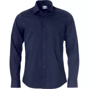 Image of Clique Mens Clark Formal Shirt (XS) (Dark Navy)