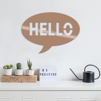 Image of Hello - Copper Copper Decorative Metal Wall Accessory