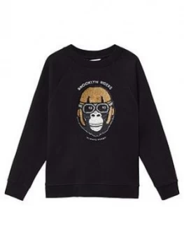 Image of Mango Boys Reversible Sequin Gorilla Sweat - Black