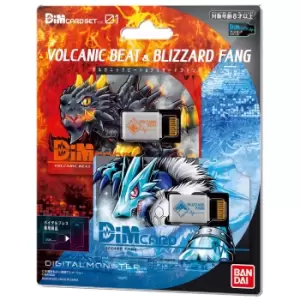 Image of Bandai Digimon Dim Card Set Vol.1 Volcanic Beat and Blizzard Fang for Vital Bracelet