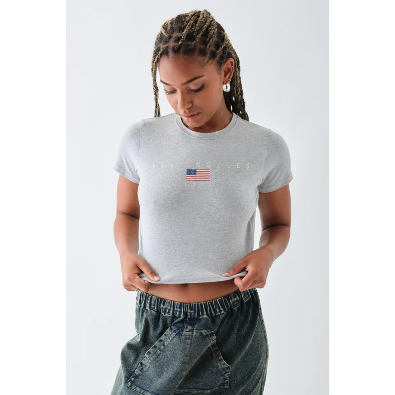 Image of Daisy Street Daisy LA Baby T - Grey Grey 8