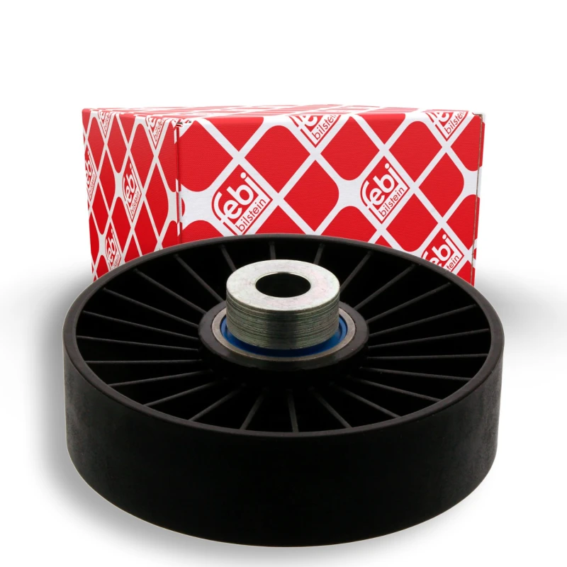 Image of FEBI BILSTEIN 17600 Idler Pulley Plastic Deflection/Guide Pulley,v-ribbed belt (312)