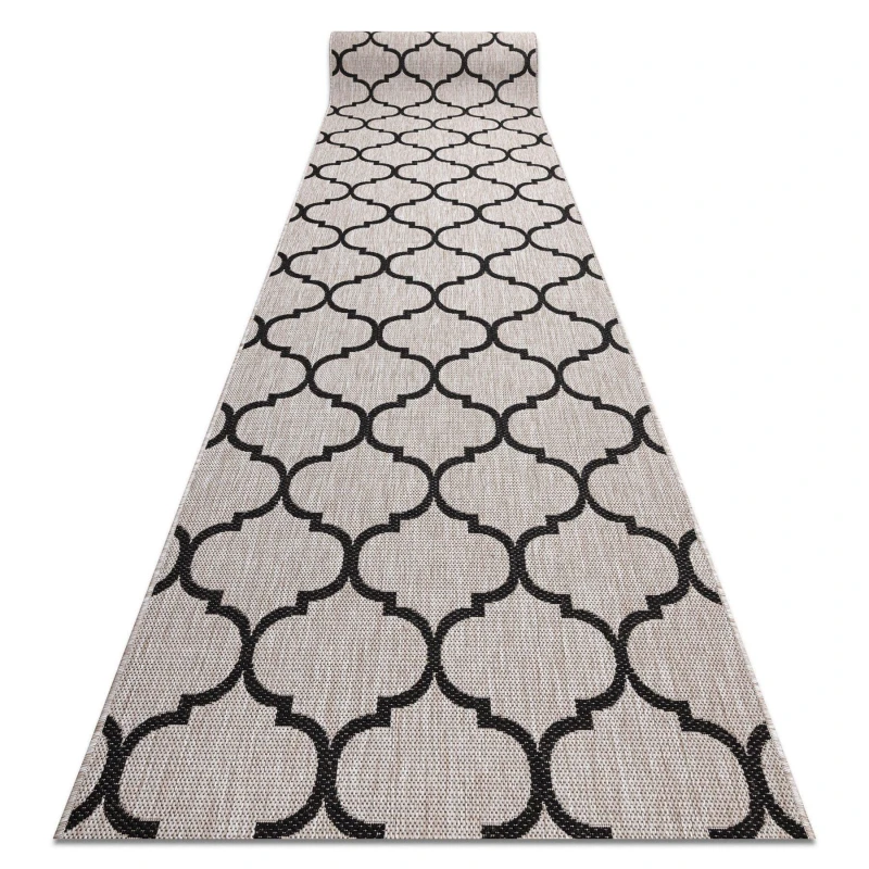 Image of RugsX Sizal Floorlux Runner in Grey Size: 80cm x 210cm Grey Unisex 80cm x 210 cm