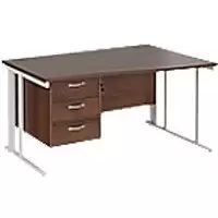 Image of Dams International Wave Desk MCM14WRP3WHW 1,400 x 725 x 800 - 990 mm