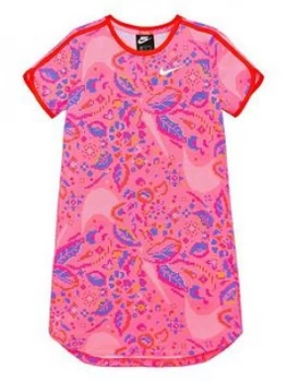 Image of Nike Girls Nsw Swoosh Dress Future Femme - Pink Print