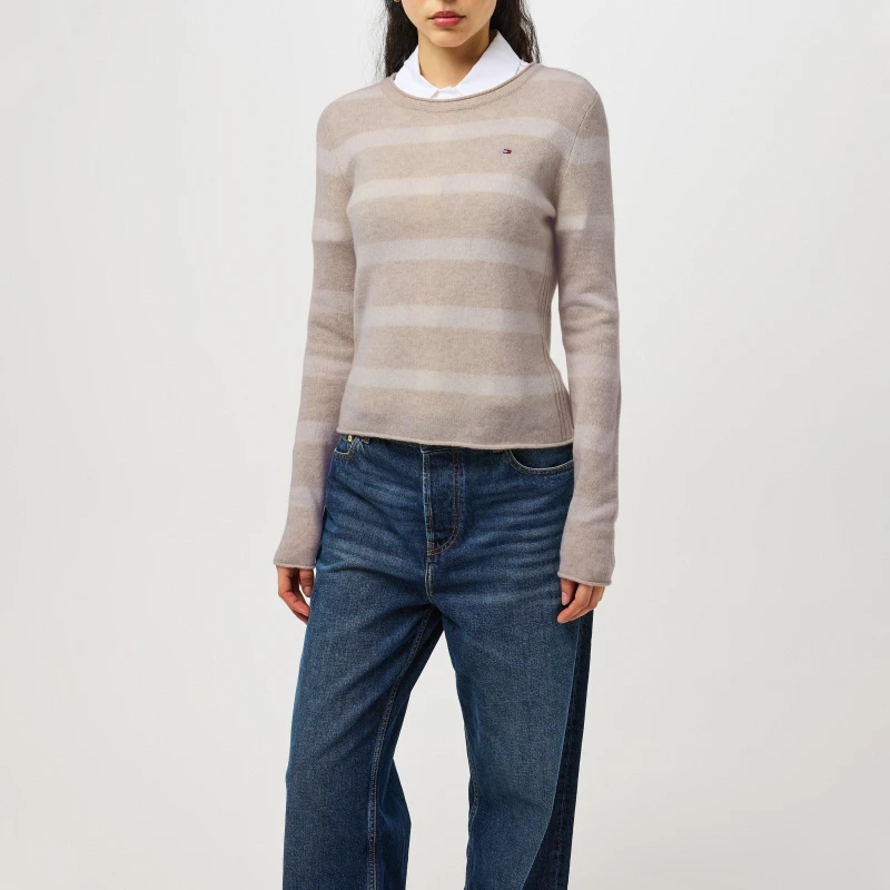 Image of Tommy Hilfiger Soft WOOL C-NK LS SWEATER Jumpers 8 (XS) Beige 33265804310