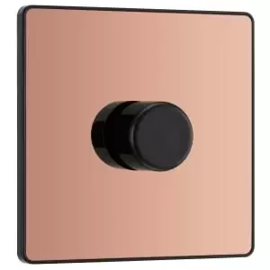 Image of BG Evolve Polished Copper 2 Way Trailing Edge LED Push On / Off Double Dimmer Switch - 200W