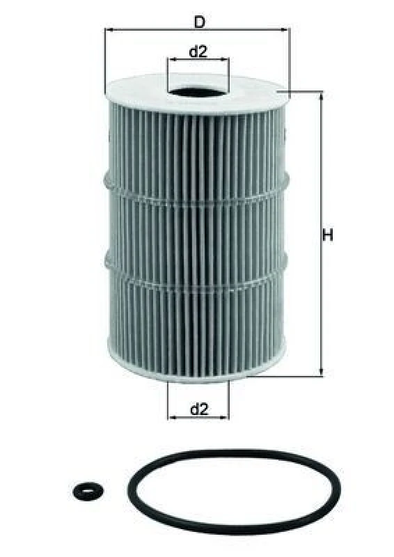 Image of Oil filter MAHLE OX 378D