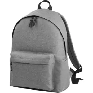 image of Bagbase Two Tone Fashion Backpack / Rucksack / Bag (18 Litres) (Pack of 2) (One Size) (Grey Marl) - Grey Marl