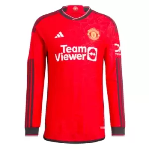 Image of 2023-2024 Man Utd Long Sleeve Home Shirt