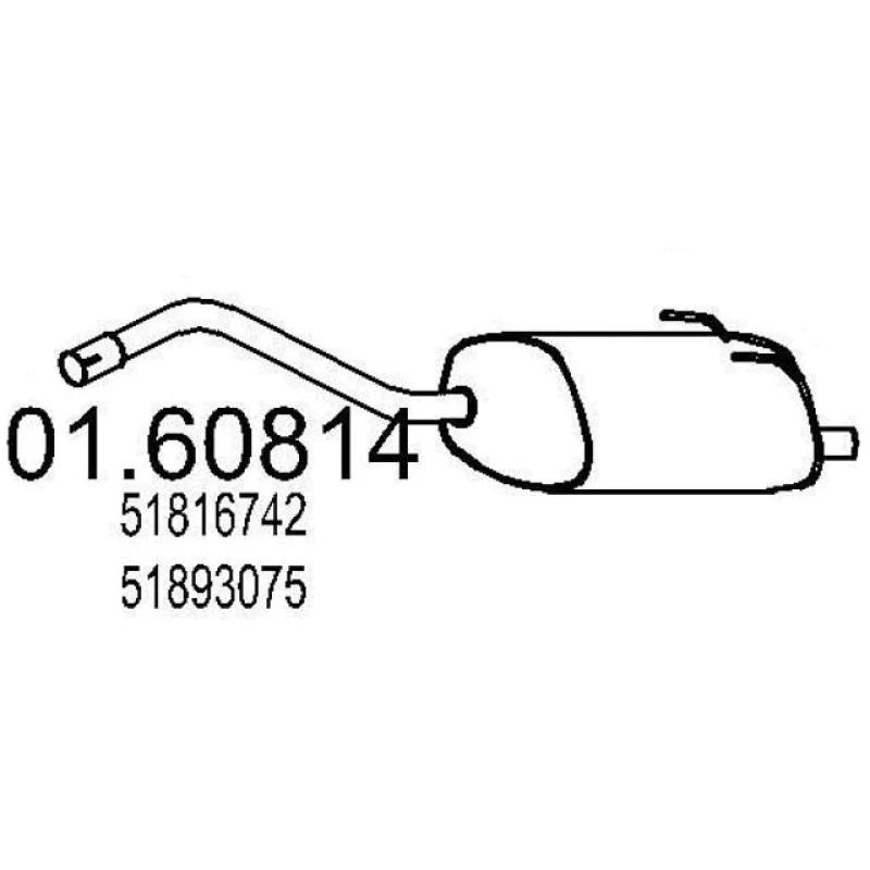 Image of MTS 01.60814 Rear silencer End Silencer (3437)